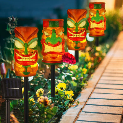 Solar Garden Lights, IP55 Outdoor Waterproof Savage Pattern Decorative Landscape Lights for Courtyard Garden etc.