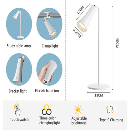 Multi-functional magnetic table lamp, bedroom removable wall lamp, outdoor handheld emergency light