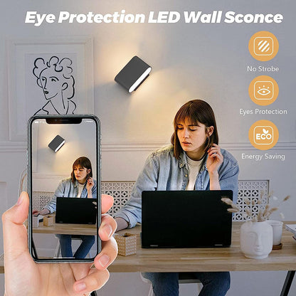LED Wall Lamp, Magnetic 360 Degree Rotating Up and Down Lighting, USB Charging.