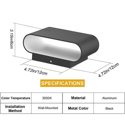 LED Wall Lamp, Magnetic 360 Degree Rotating Up and Down Lighting, USB Charging.