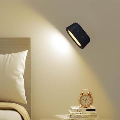 Modern LED Remote Control Magnetic Wall Sconce Adjustable Brightness Rechargeable Wire Free Installation.