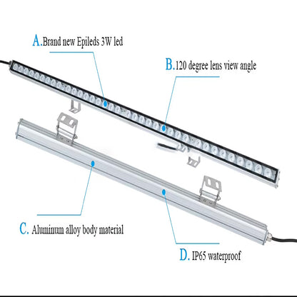 Aquarium Waterproof Strip Light, LED Multi-Power Protection Coral Plant Fish Tank Grow Lighting
