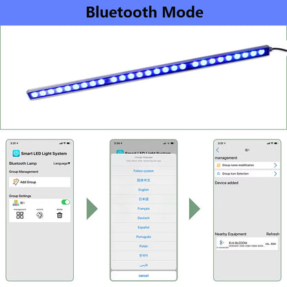 Aquarium Waterproof Strip Light, LED Multi-Power Protection Coral Plant Fish Tank Grow Lighting