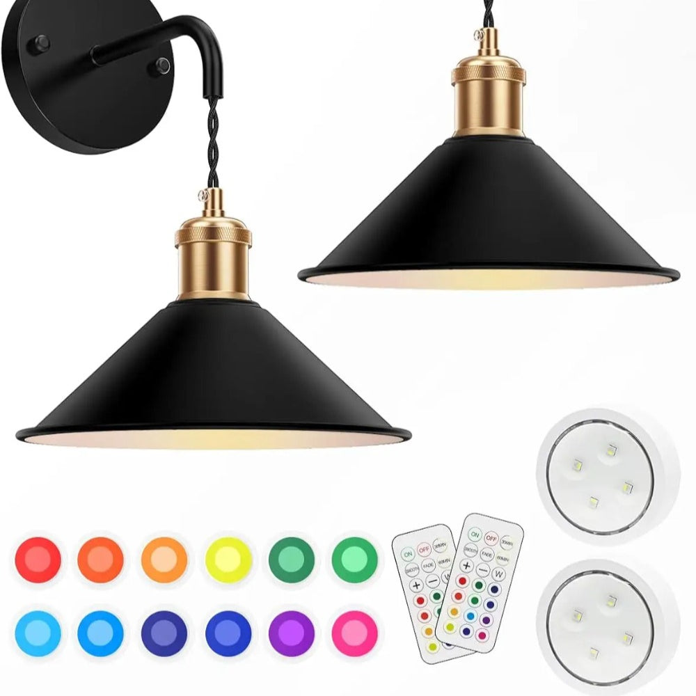 Indoor RGB Wireless Battery Wall Sconce, Decorative Ambient Light For Living Room