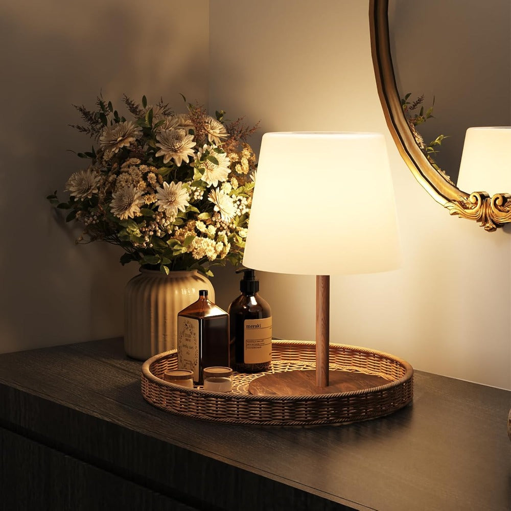 LED Dimmable Living Room Table Lamp, IP65 Waterproof Bathroom Patio Decorative Lights