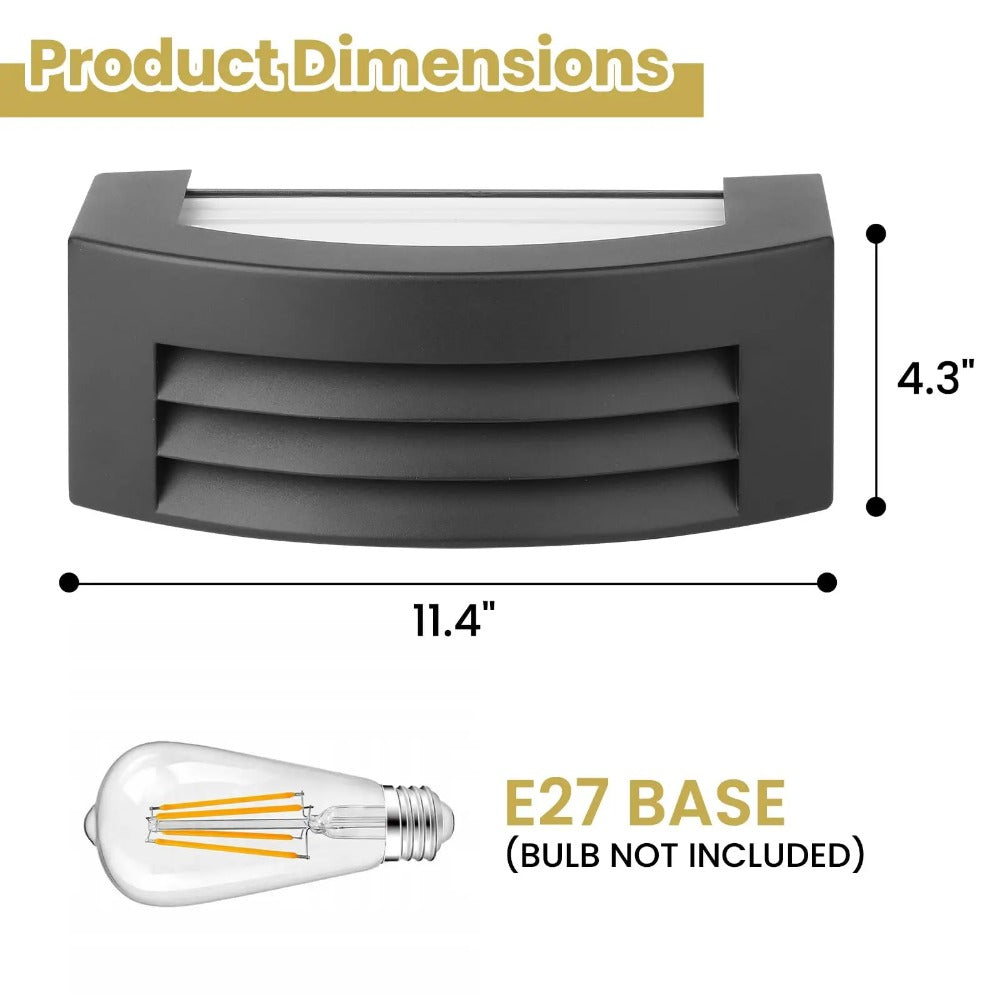 Simple Outdoor Wall Lamp, E27 Lamp Base Replaceable Light Source.