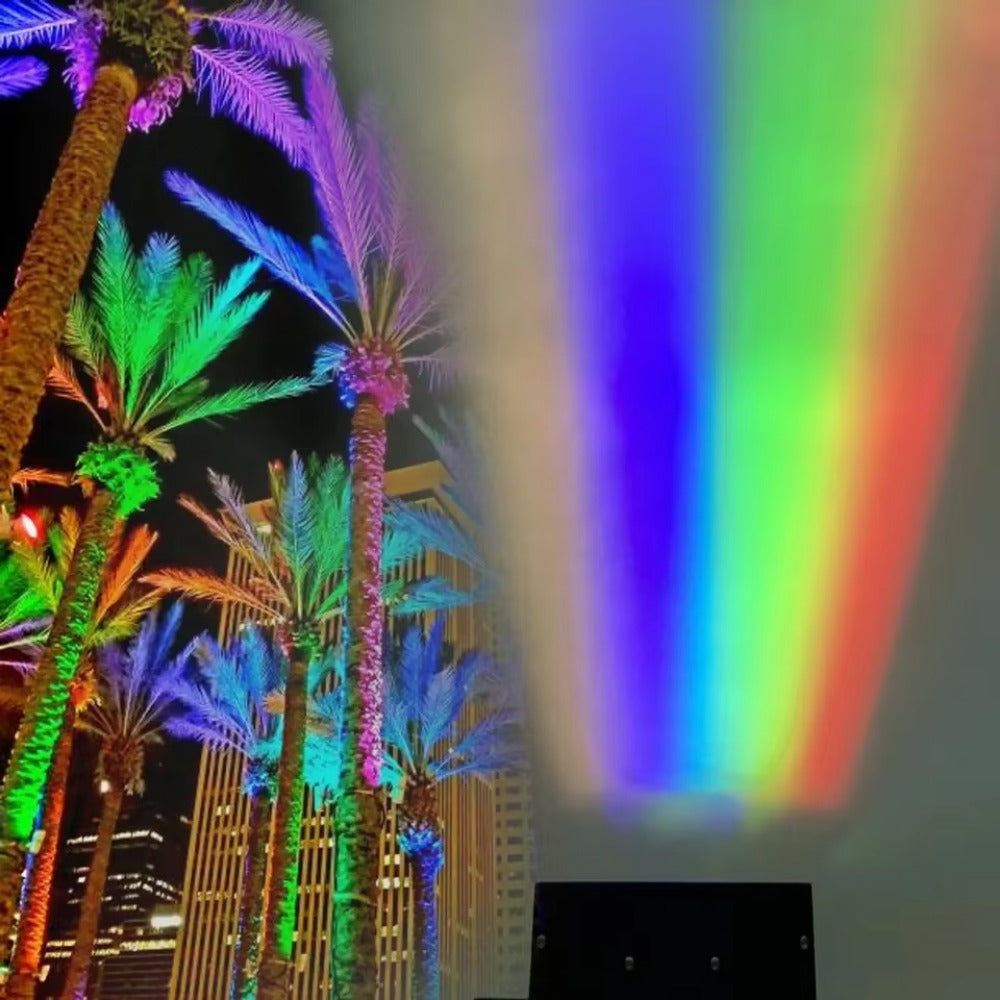 RGB Outdoor Color-adjustable Tree Lights, LED Garden Waterproof Spotlights