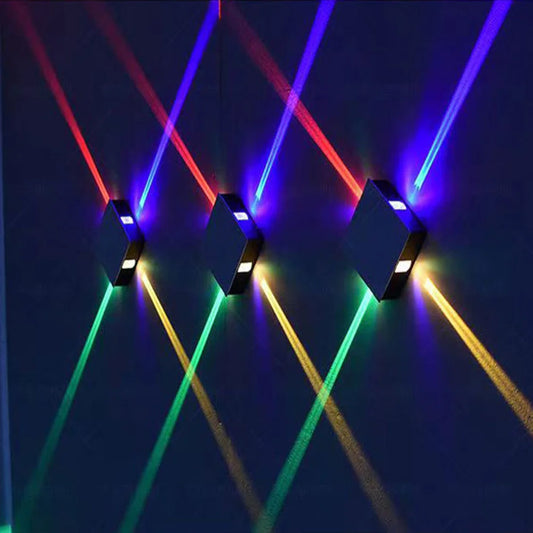 LED Square Wall Light Indoor Cross Straight Line Decorative Lighting.