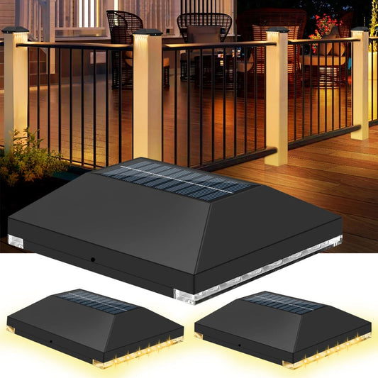 Outdoor LED solar post lights, suitable for courtyard and fence decorative lighting