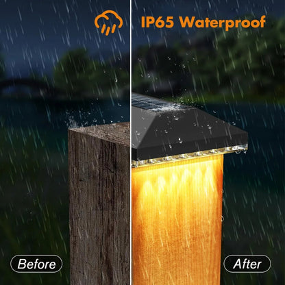 Outdoor LED solar post lights, suitable for courtyard and fence decorative lighting