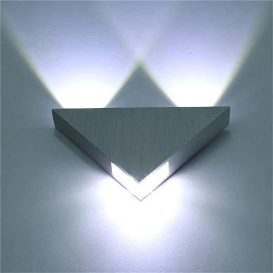 Indoor LED 3W Wall Lamp, Bedroom Bedside Triangular Decorative Lighting Lamp