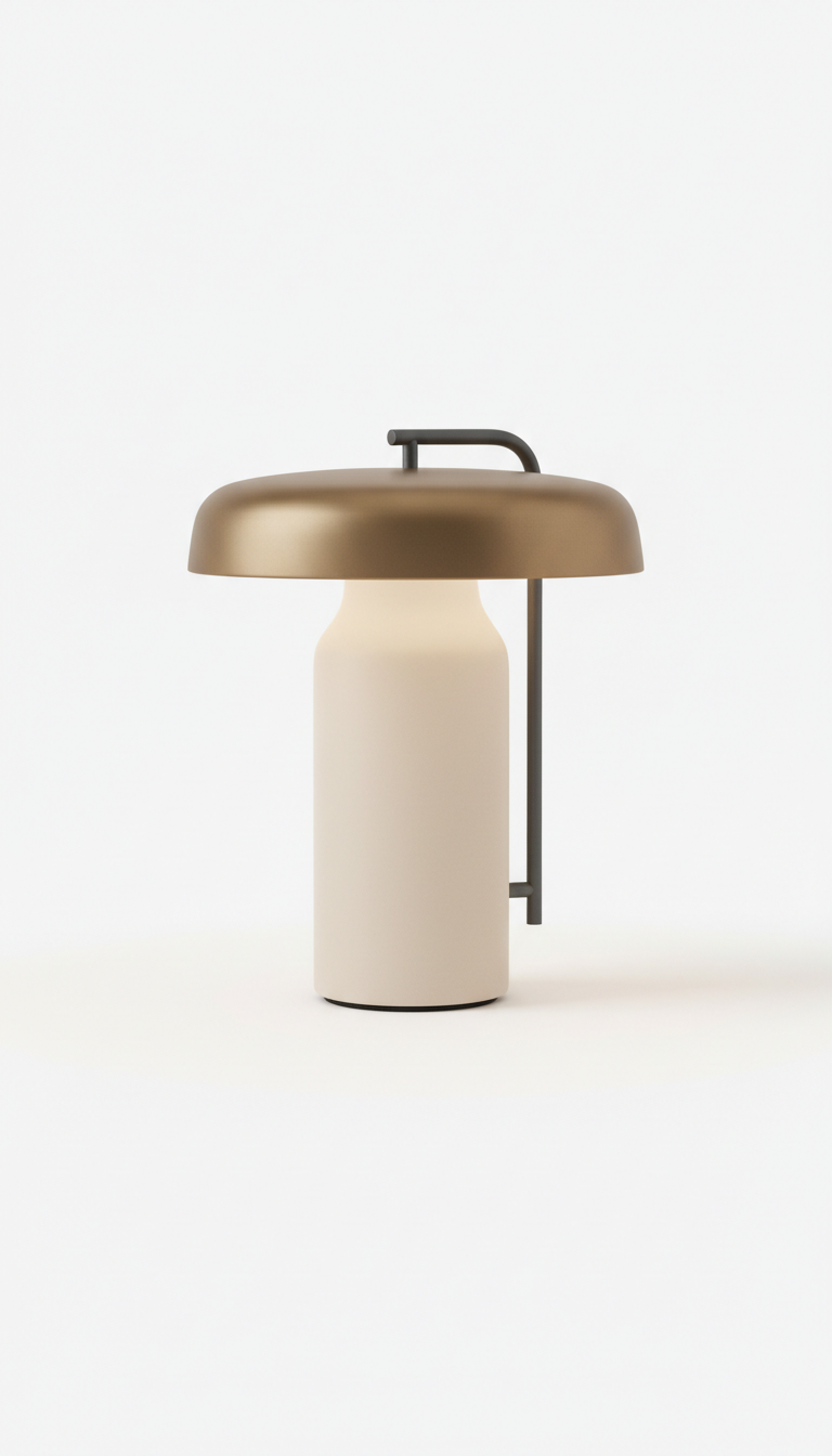 Minimalist Table Lamp in Opal Glass